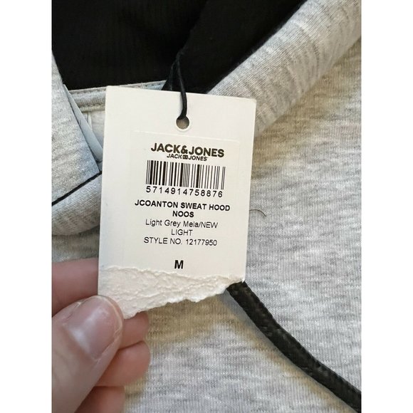 NWT Men's M JACK AND JONES Anton Logo Pullover Hoodie msrp $49.50 - Picture 4 of 6